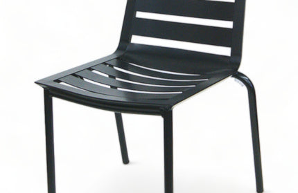 AMKO AL7712 Black Aluminum Commercial Grade Restaurant Chair