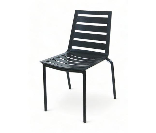 AMKO AL7712 Black Aluminum Commercial Grade Restaurant Chair