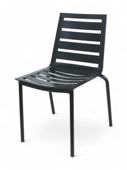 AMKO AL7712 Black Aluminum Commercial Grade Restaurant Chair