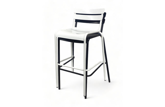 AMKO AL7715BS White Commercial Grade Restaurant Barstool