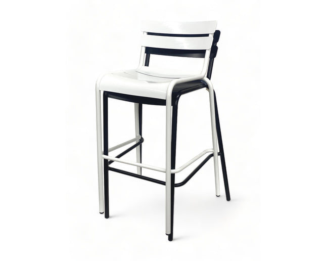 AMKO AL7715BS White Commercial Grade Restaurant Barstool