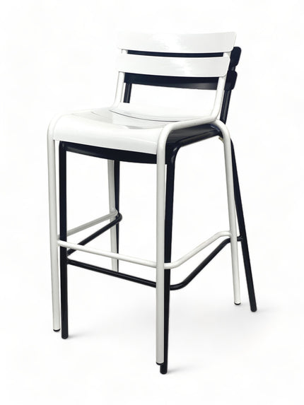AMKO AL7715BS White Commercial Grade Restaurant Barstool