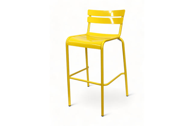 AMKO AL7715BS Yellow Commercial Grade Restaurant Barstool