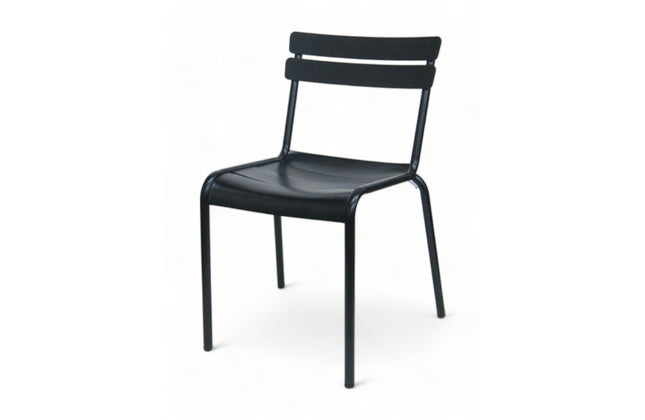 AMKO AL7715 Black Aluminum Commercial Grade Restaurant Chair