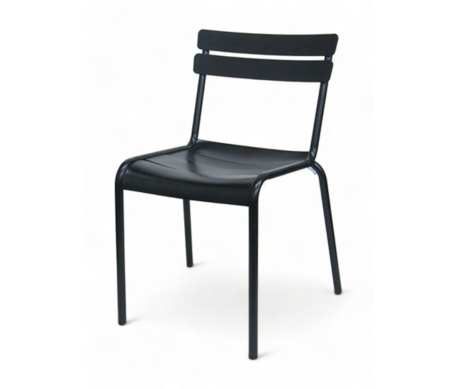 AMKO AL7715 Black Aluminum Commercial Grade Restaurant Chair