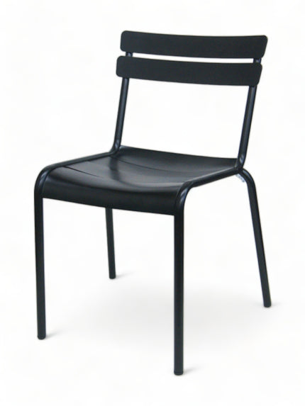 AMKO AL7715 Black Aluminum Commercial Grade Restaurant Chair