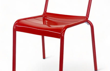 AMKO AL7715 Red Aluminum Commercial Grade Restaurant Chair
