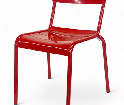 AMKO AL7715 Red Aluminum Commercial Grade Restaurant Chair