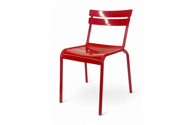 AMKO AL7715 Red Aluminum Commercial Grade Restaurant Chair