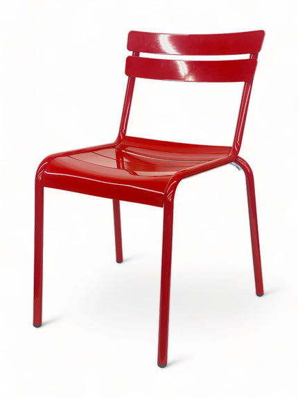 AMKO AL7715 Red Aluminum Commercial Grade Restaurant Chair
