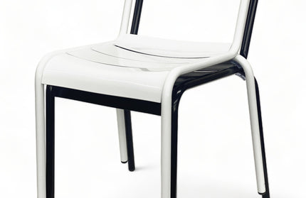 AMKO AL7715 White Aluminum Commercial Grade Restaurant Chair