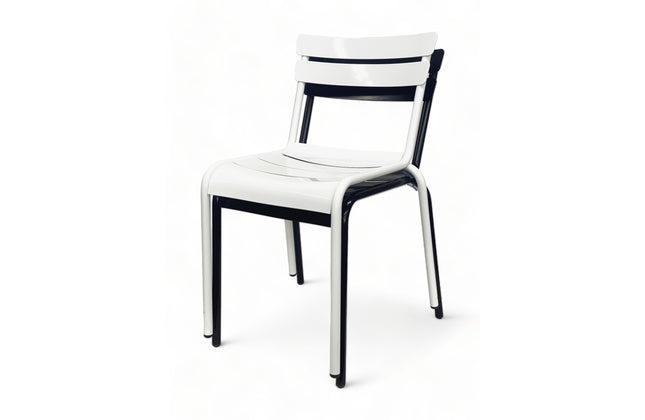 AMKO AL7715 White Aluminum Commercial Grade Restaurant Chair