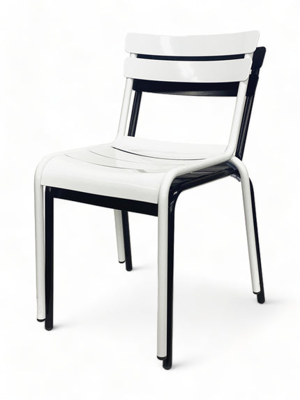 AMKO AL7715 White Aluminum Commercial Grade Restaurant Chair