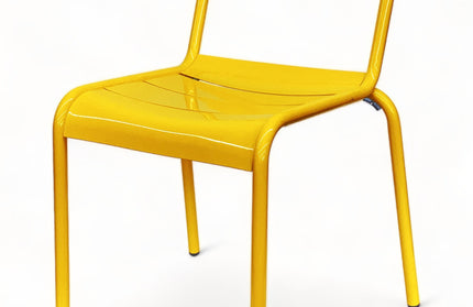 AMKO AL7715 Yellow Aluminum Commercial Grade Restaurant Chair