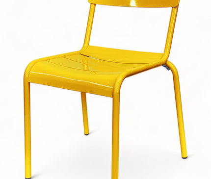 AMKO AL7715 Yellow Aluminum Commercial Grade Restaurant Chair