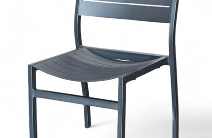 AMKO AL7720 Black Aluminum Commercial Grade Restaurant Chair