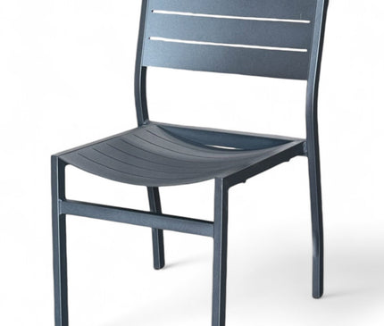 AMKO AL7720 Black Aluminum Commercial Grade Restaurant Chair