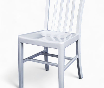 AMKO AL7910 White Aluminum Commercial Grade Restaurant Chair