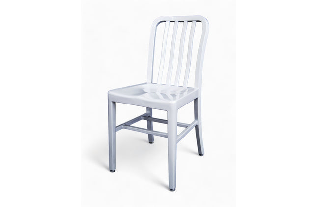 AMKO AL7910 White Aluminum Commercial Grade Restaurant Chair