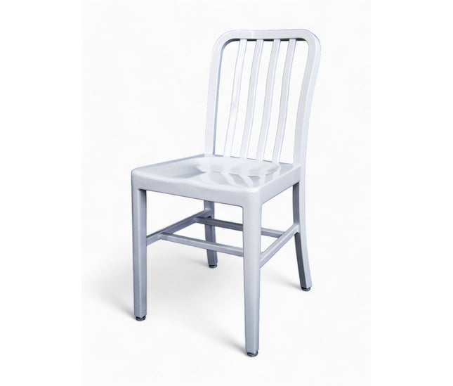 AMKO AL7910 White Aluminum Commercial Grade Restaurant Chair