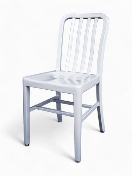 AMKO AL7910 White Aluminum Commercial Grade Restaurant Chair