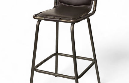 AMKO M5900BS Metal Frame Full Upholstered Seat Restaurant Barstool