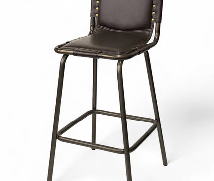 AMKO M5900BS Metal Frame Full Upholstered Seat Restaurant Barstool