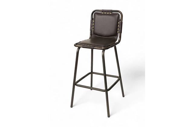AMKO M5900BS Metal Frame Full Upholstered Seat Restaurant Barstool