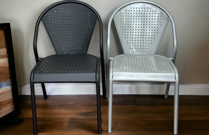 AMKO M7716 Black Metal Chair on Sale $65