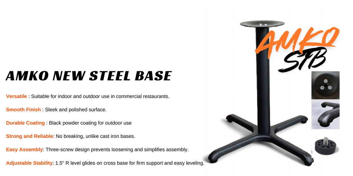 AMKO STB Steel Base – Commercial Restaurant Table Base