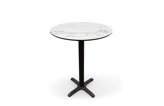 AMKO T76 White Marble HPL Restaurant Patio Table