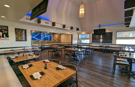 AMKO T64 Ashwood Carbonized Light Butcher Block Restaurant Table Top