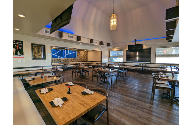 AMKO T64 Ashwood Carbonized Light Butcher Block Restaurant Table Top