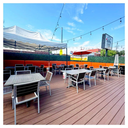 AMKO 543AG Espresso Aluminum Commercial Grade Restaurant Chair