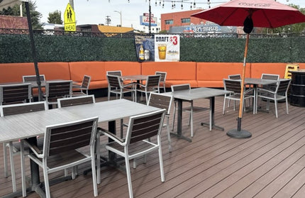 AMKO 543AG Espresso Aluminum Commercial Grade Restaurant Chair