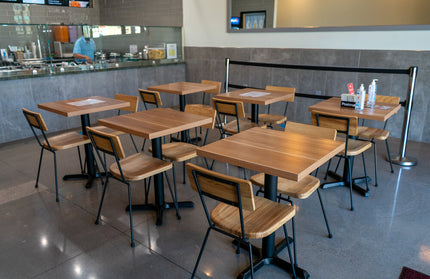 AMKO M7450 Walnut Metal Commercial Grade Restaurant Chair