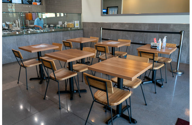 AMKO M7450 Walnut Metal Commercial Grade Restaurant Chair