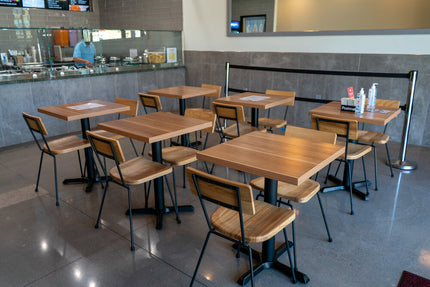 AMKO M7450 Walnut Metal Commercial Grade Restaurant Chair