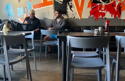 AMKO P148 Gray Commercial Grade Restaurant Durable Plastic Chair