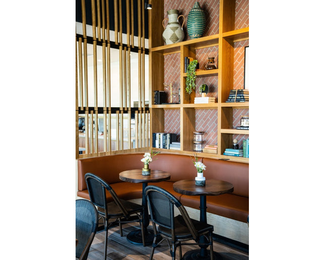 AMKO T20P Plank Black Walnut Live Edge Restaurant Table Top