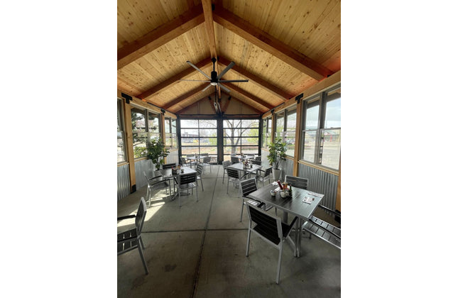 AMKO 543AG Espresso Aluminum Commercial Grade Restaurant Chair