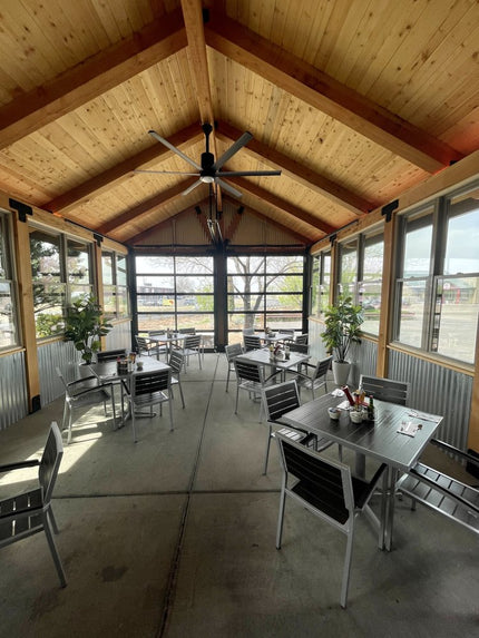 AMKO 543AG Espresso Aluminum Commercial Grade Restaurant Chair