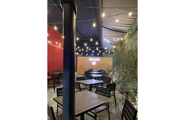 AMKO 543SB Espresso Aluminum Commercial Grade Restaurant Chair