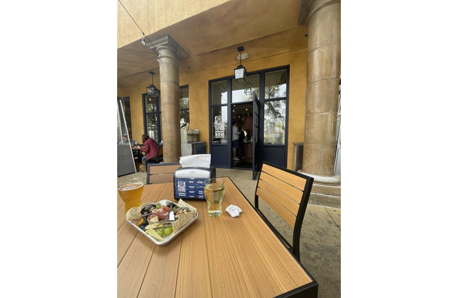 AMKO T75B Teak Restaurant Patio Table Top