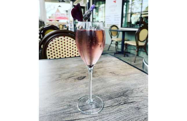 AMKO T73B Weathered HPL Restaurant Patio Table Top