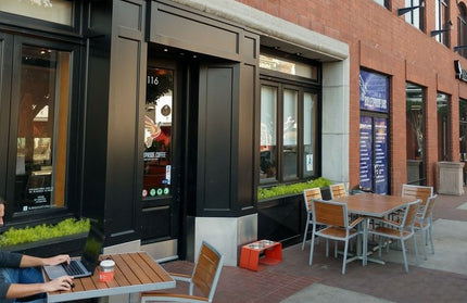 AMKO 528AT Silver Teak Aluminum Commercial Grade Restaurant Chair