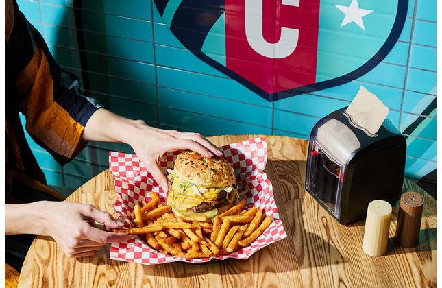 AMKO T64 Ashwood Carbonized Light Butcher Block Restaurant Table Top