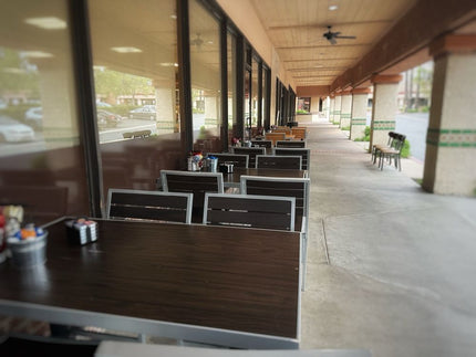 AMKO 543SG Espresso Aluminum Commercial Grade Restaurant Chair