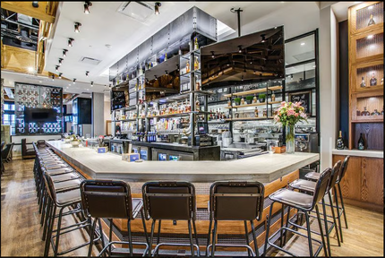 AMKO M5900BS Metal Frame Full Upholstered Seat Restaurant Barstool