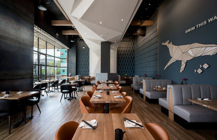 AMKO T10 Plank White Oak Live Edge Restaurant Table Top